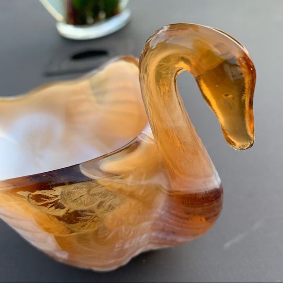 Vintage Imperial Caramel Brown Slag End O’Day Dish - Picture 4 of 17